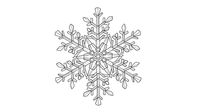 snowflake coloring page pdf