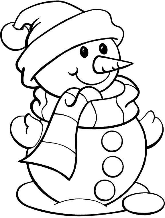 snowman coloring pages for kindergarten
