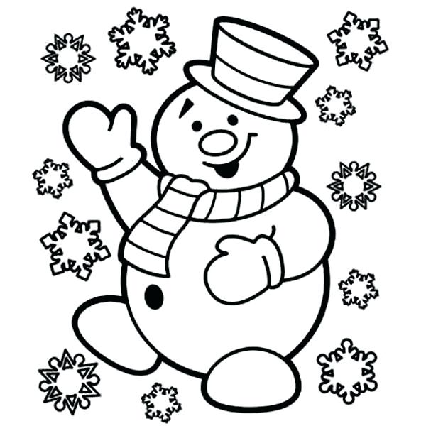 snowman coloring pages kids