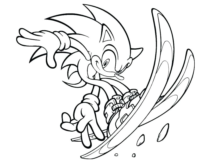 sonic coloring pages to print free