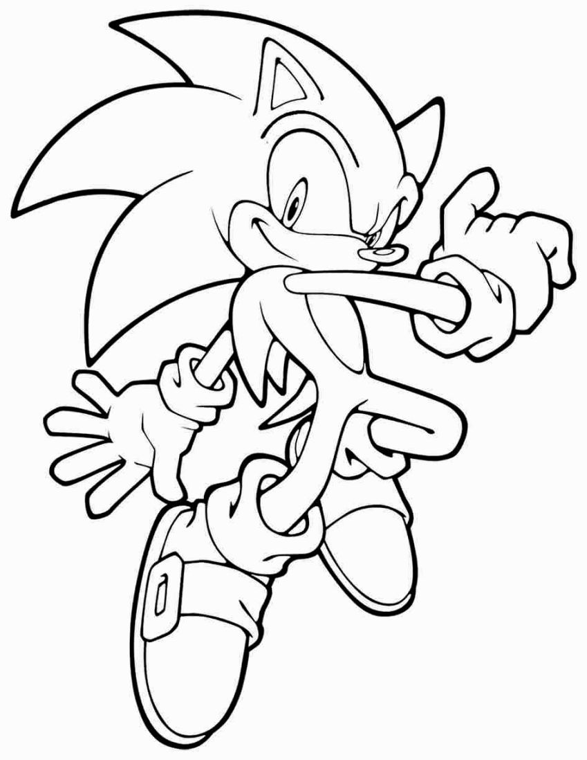 sonic the hedgehog coloring pages to print