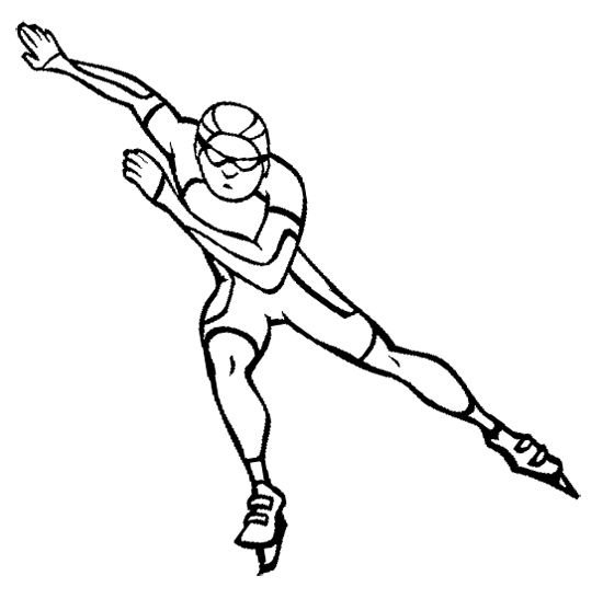 speed skating coloring pages