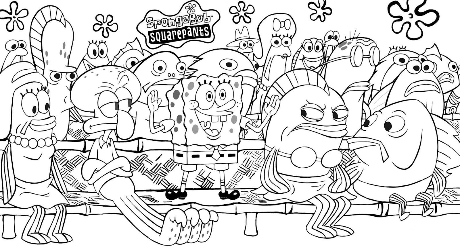 Printable Spongebob Coloring Pages PDF Ideas - Coloringfolder.com  Free  kids coloring pages, Spongebob coloring, Spongebob drawings