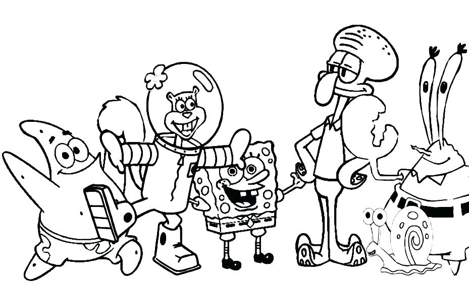 spongebob free coloring pages
