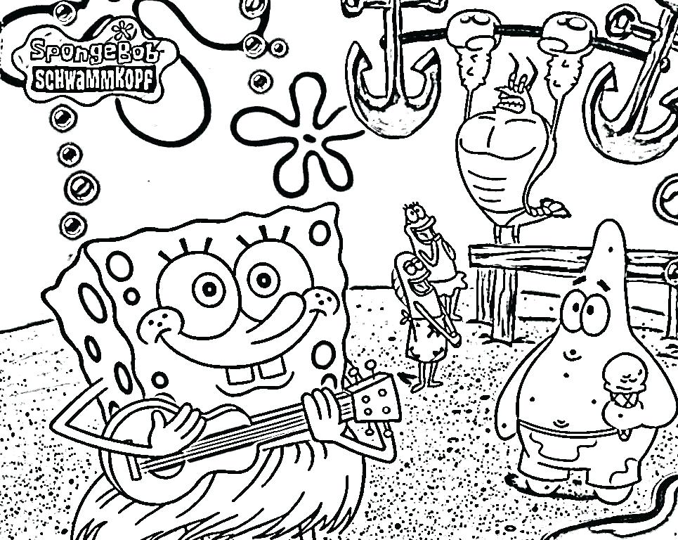 spongebob holiday coloring pages