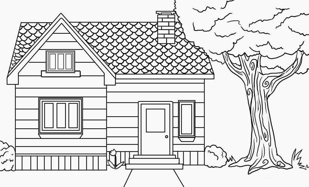 spooky house coloring pages
