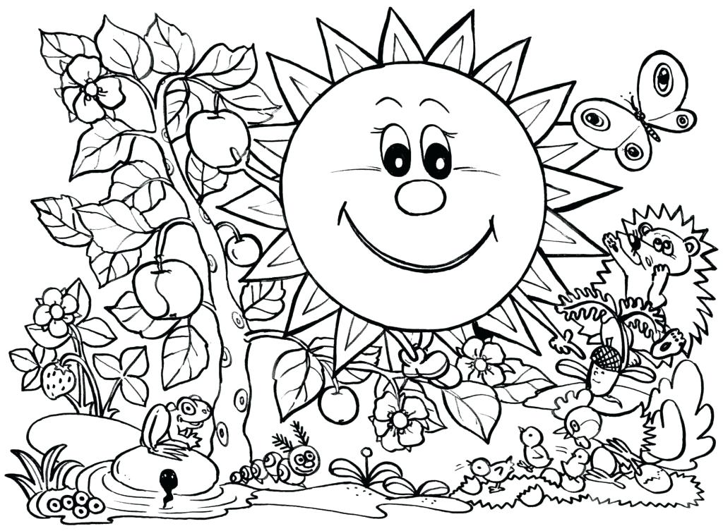 spring coloring pages for toddlers