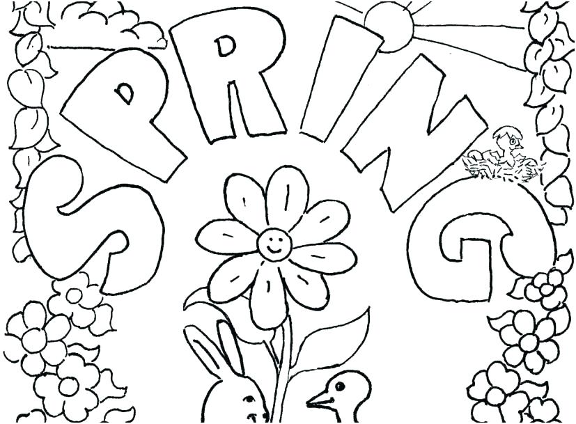 spring coloring pages pdf