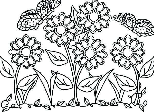 spring coloring pages printable free