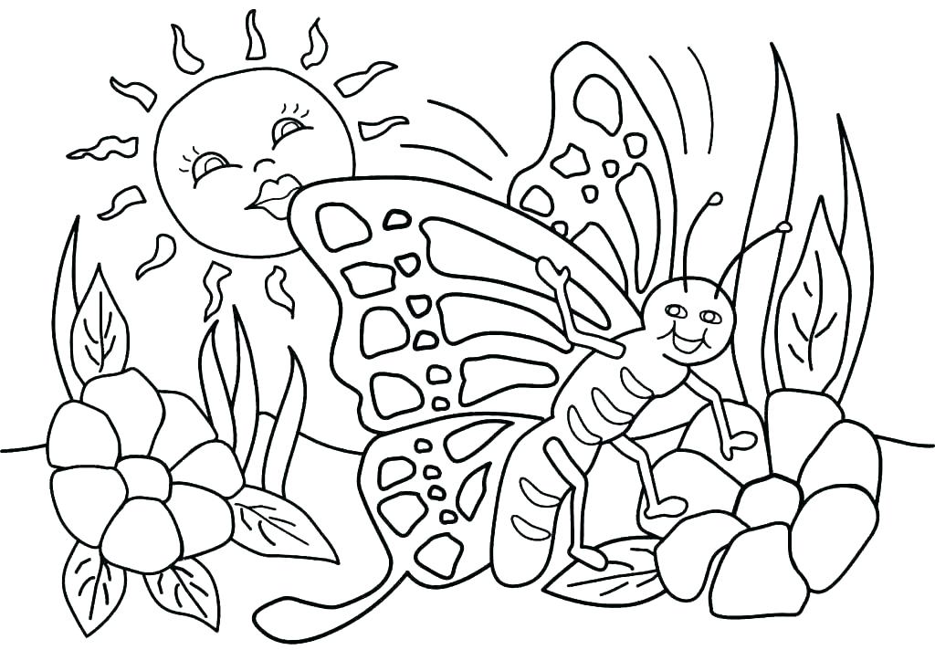 spring day coloring pages