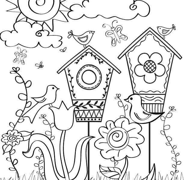 spring flower coloring pages