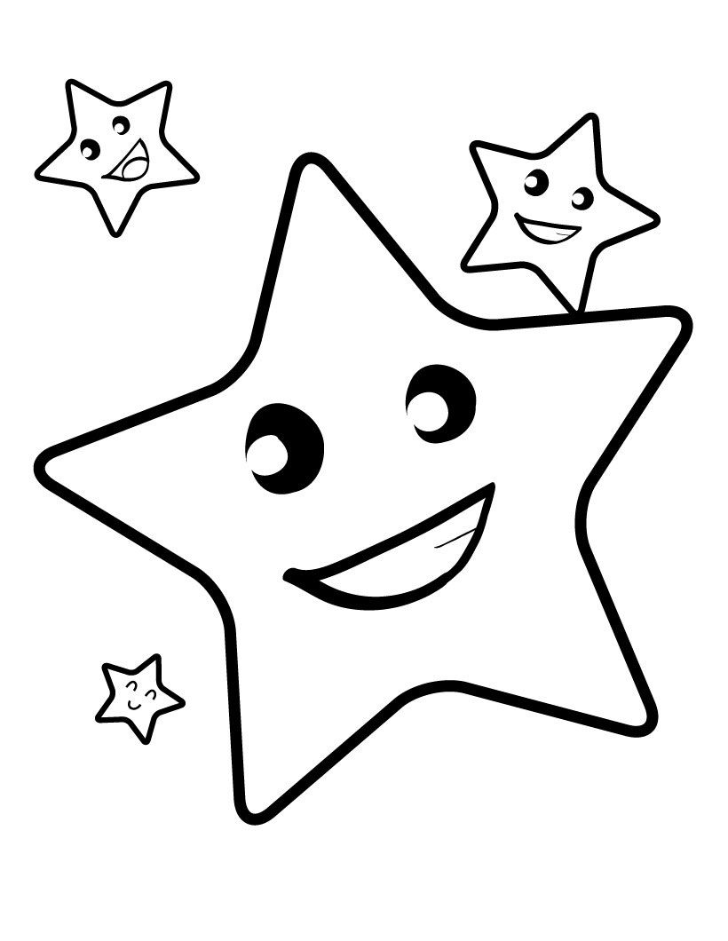 star coloring pages for kids