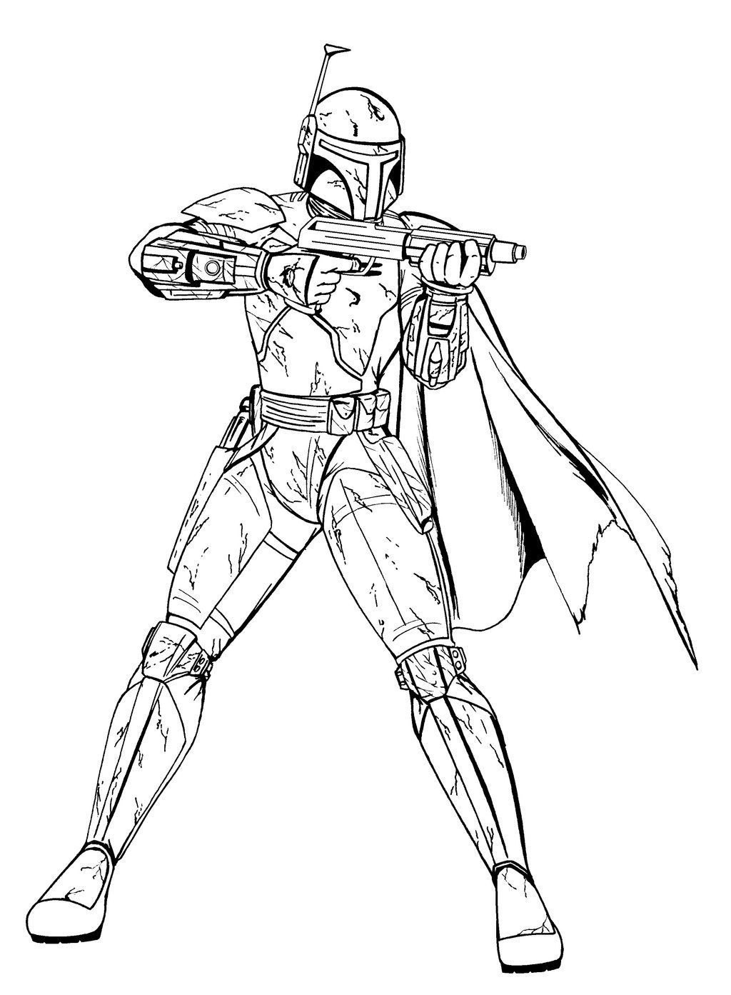 star wars coloring pages boba fett