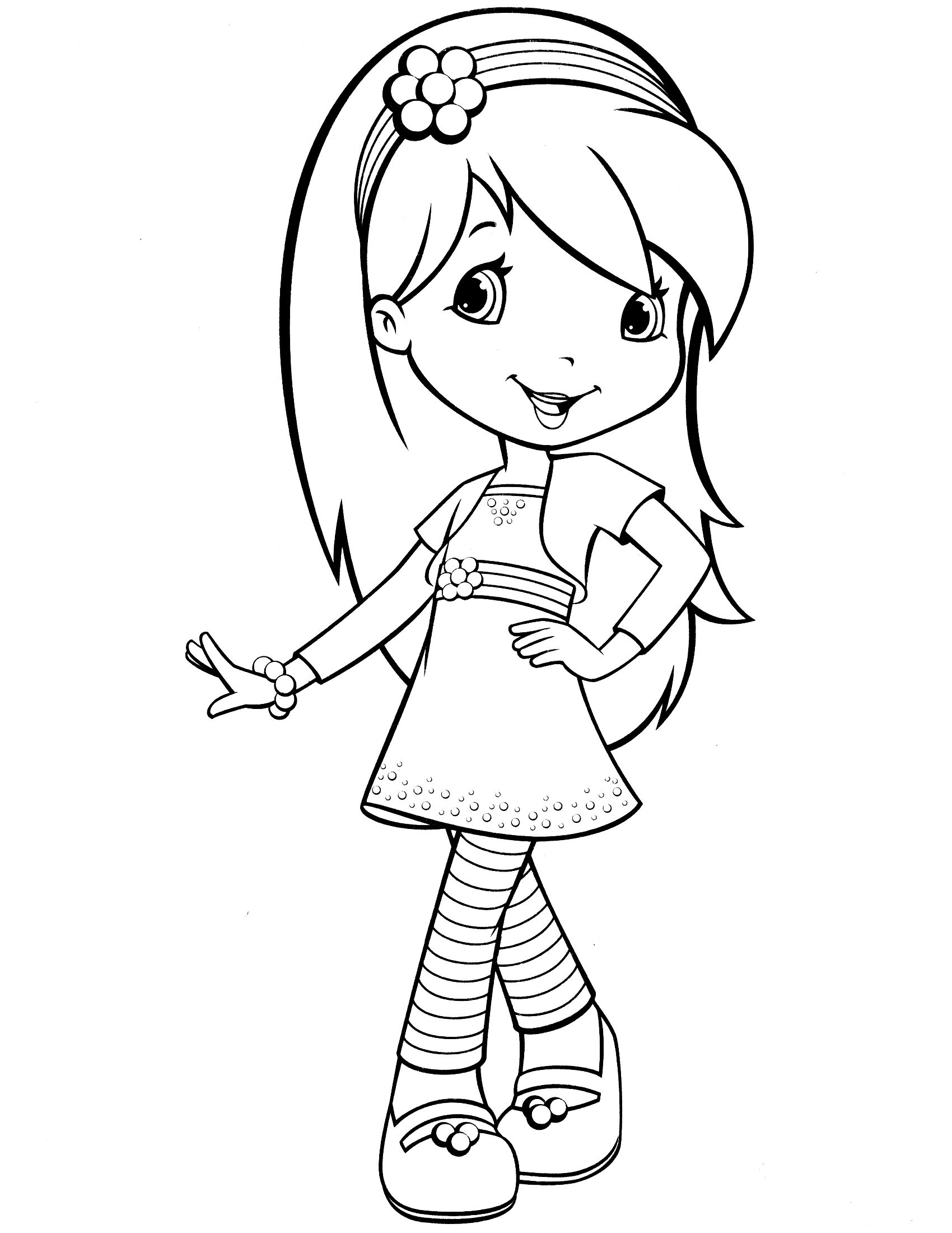coloring pages for kids strawberry shortcake