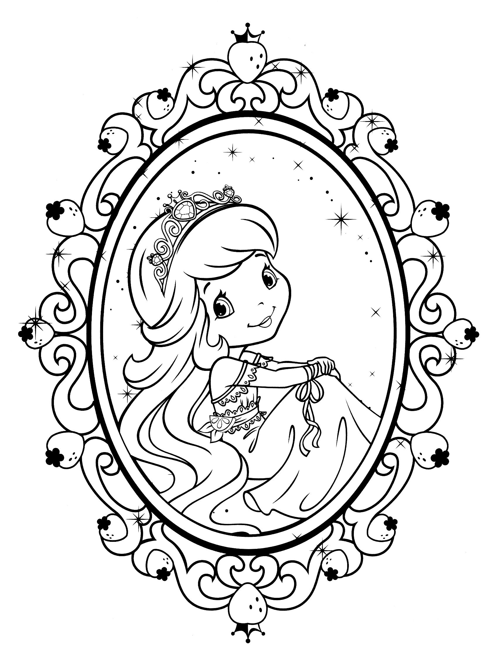 coloring pages of strawberry shortcake