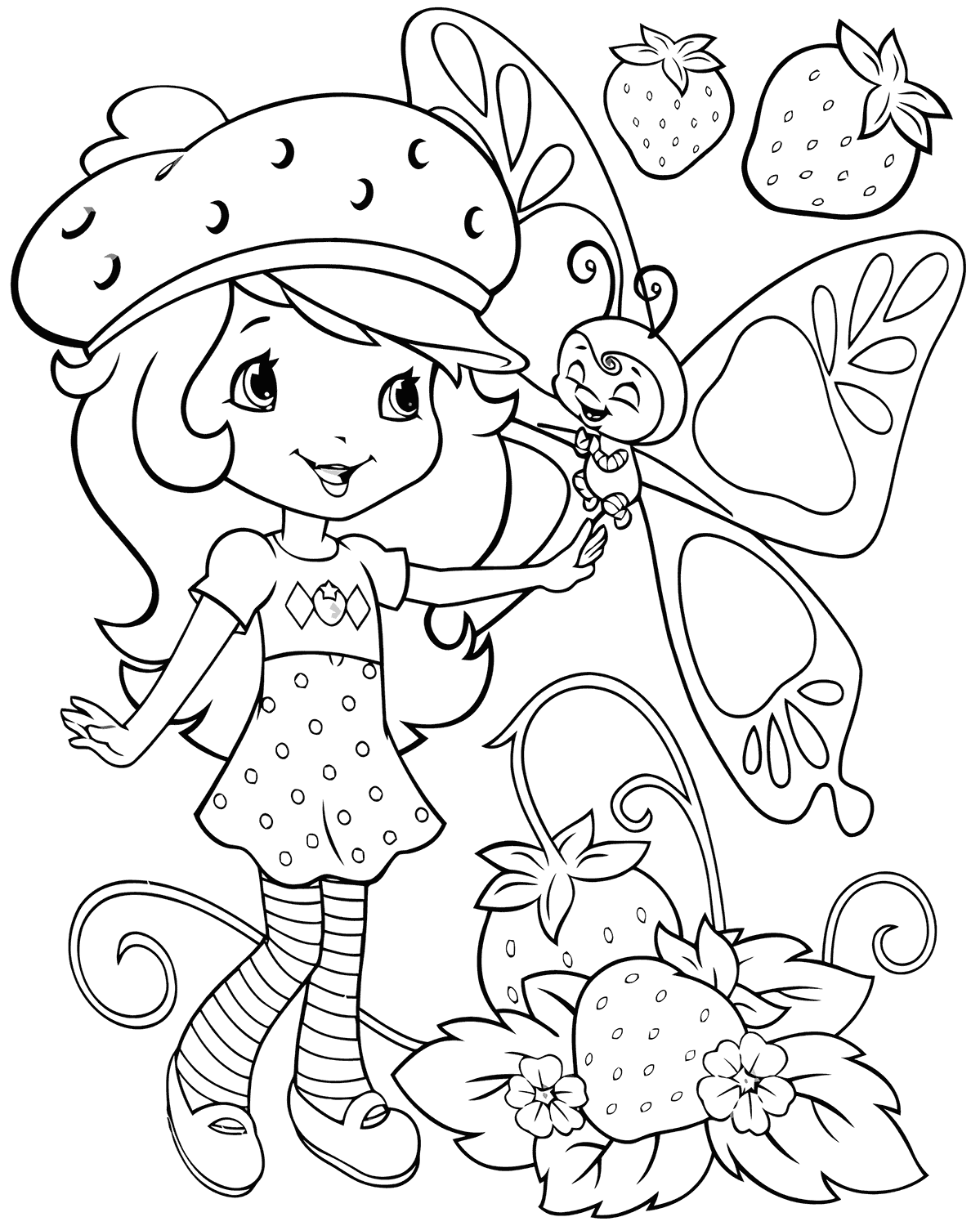 strawberry shortcake free coloring pages