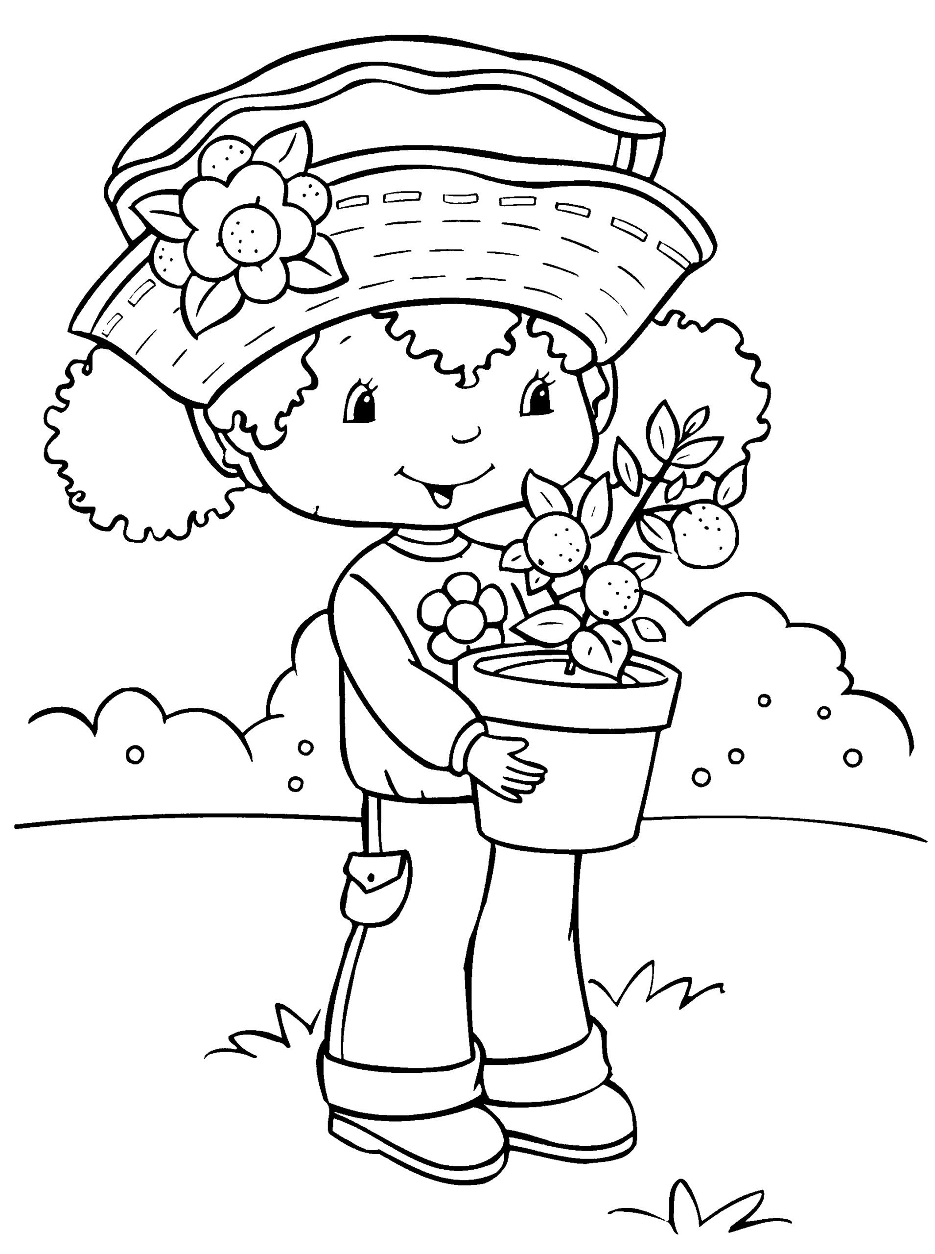strawberry shortcake printable coloring pages