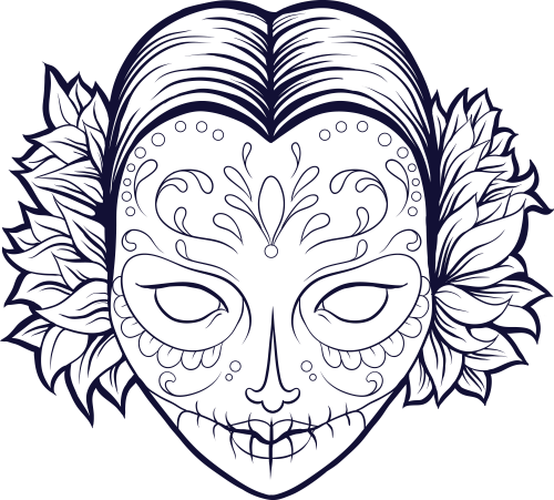 sugar skull coloring pages for girls