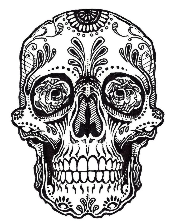 sugar skull coloring pages to print