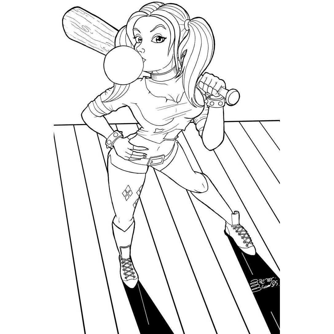 harley quinn coloring pages suicide squad collection luxury harl