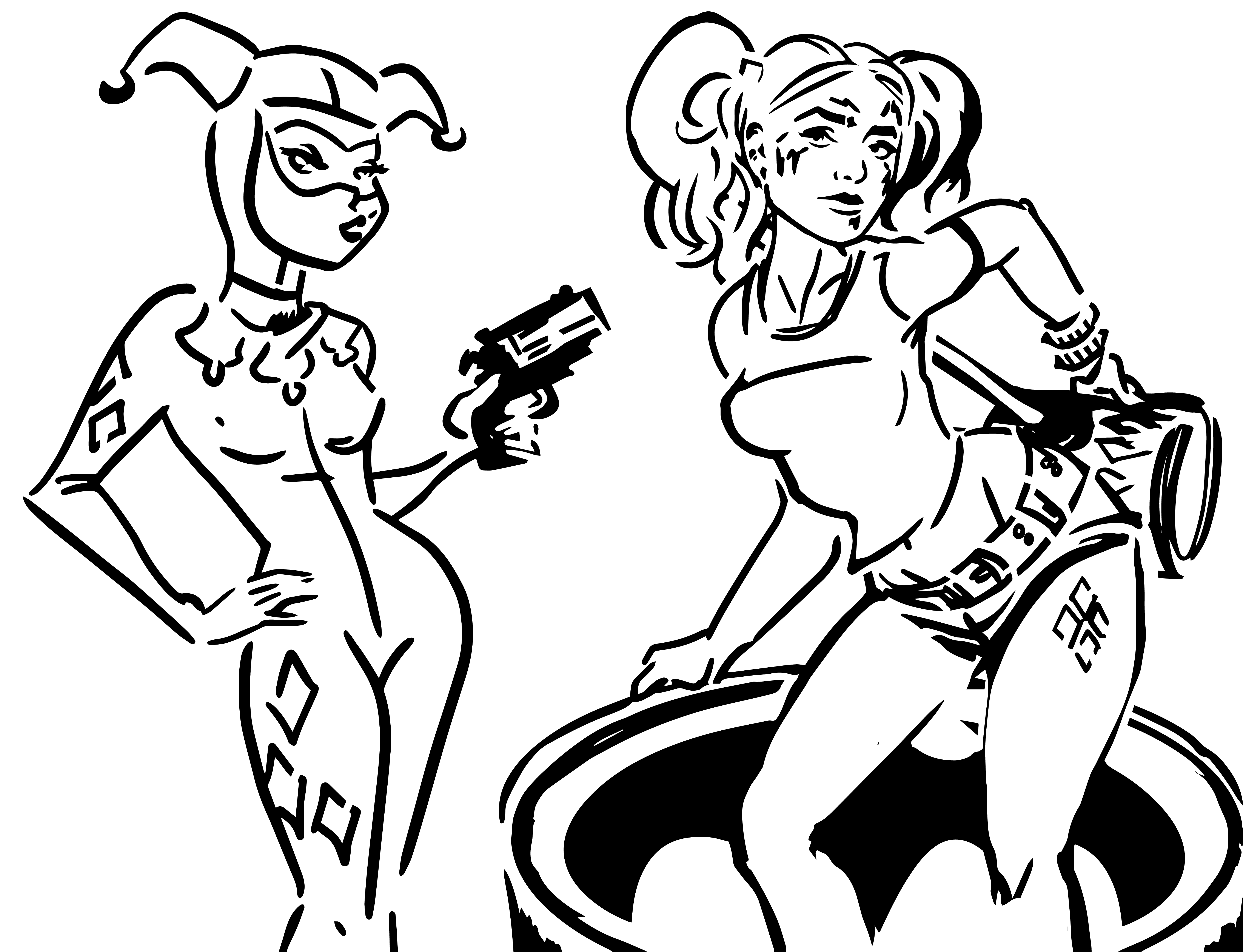 harley quinn suicide squad coloring pages