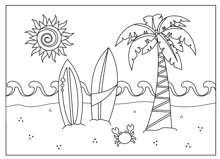 summer coloring pages pdf
