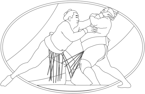 sumo wrestler coloring pages