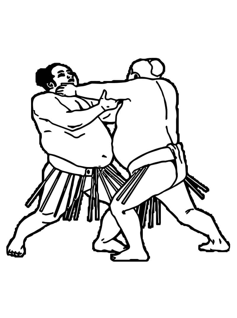 sumo wrestling coloring pages
