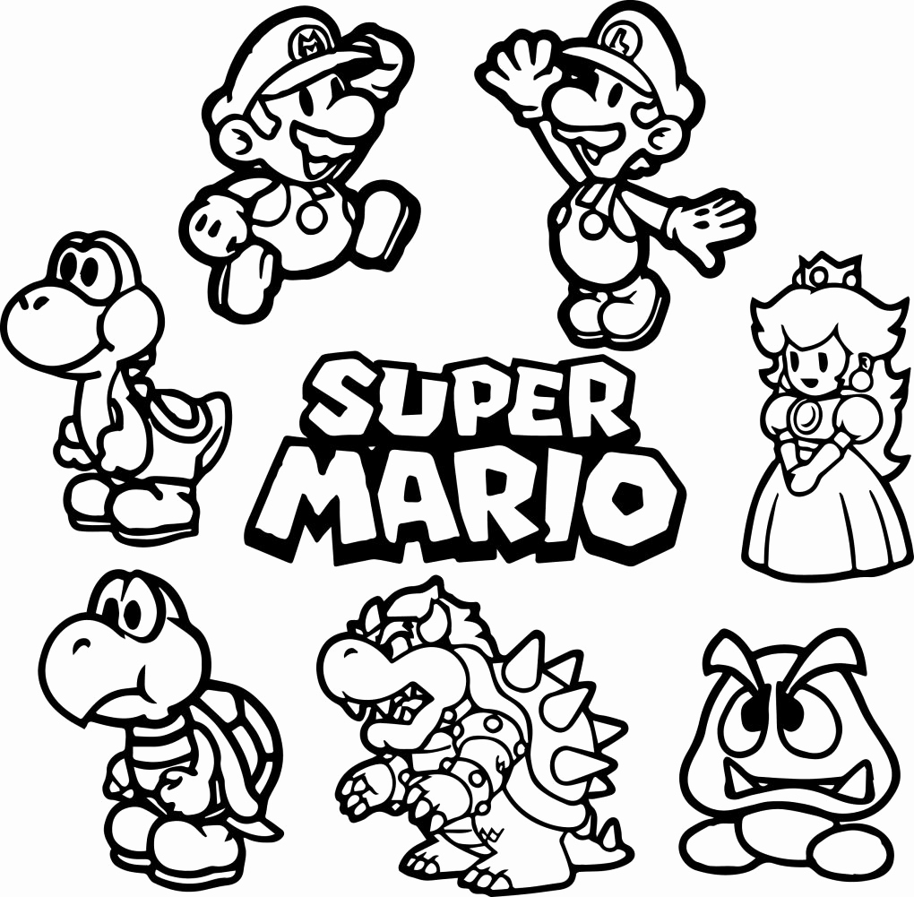 super mario bros coloring pages