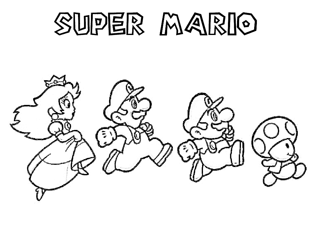 super mario coloring pages online