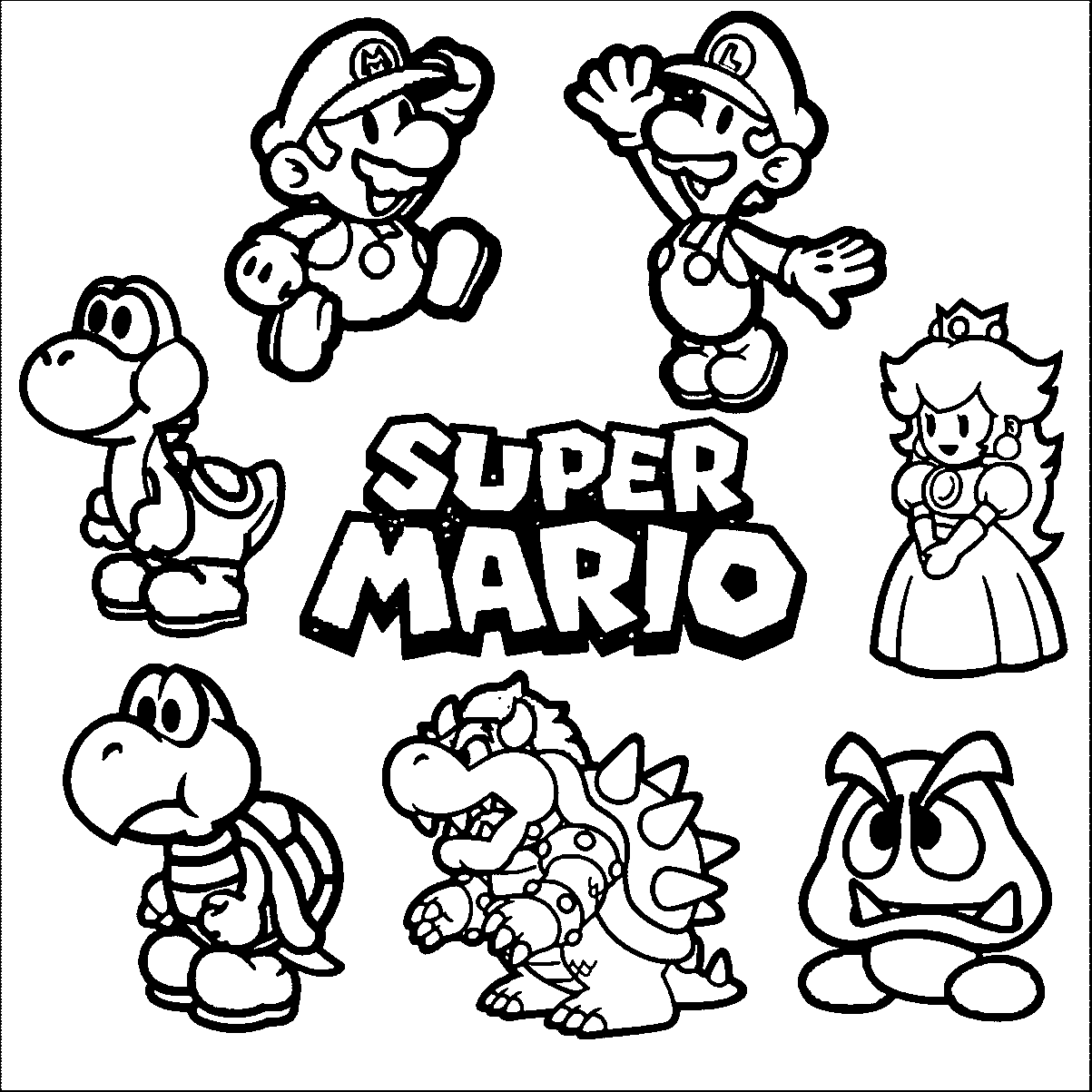 Super Mario Coloring Pages Pdf Free