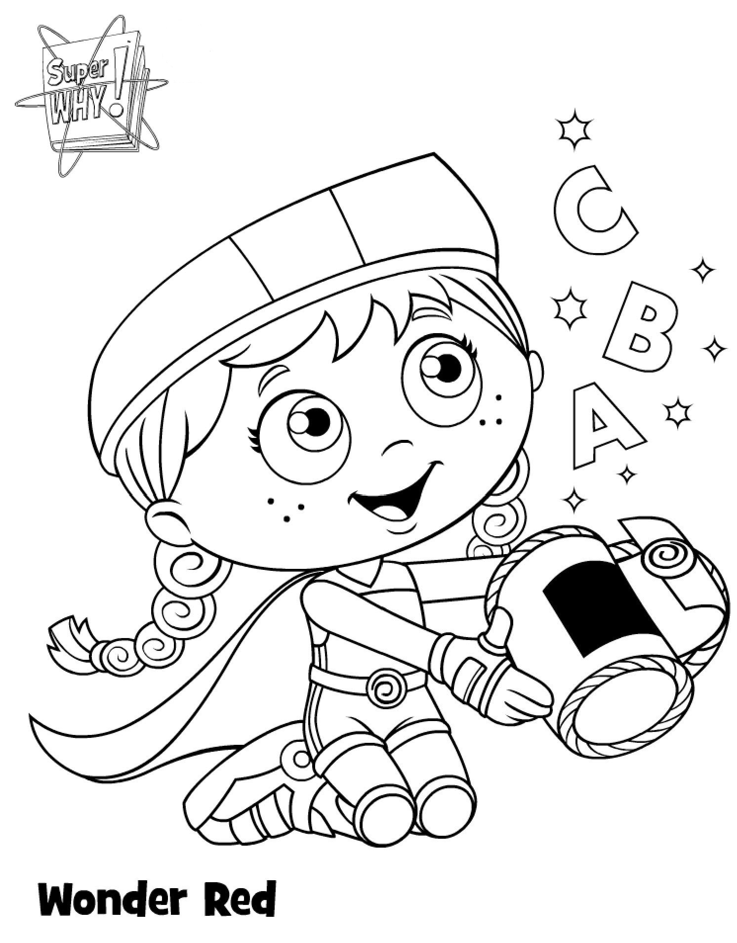 super why well coloring pages