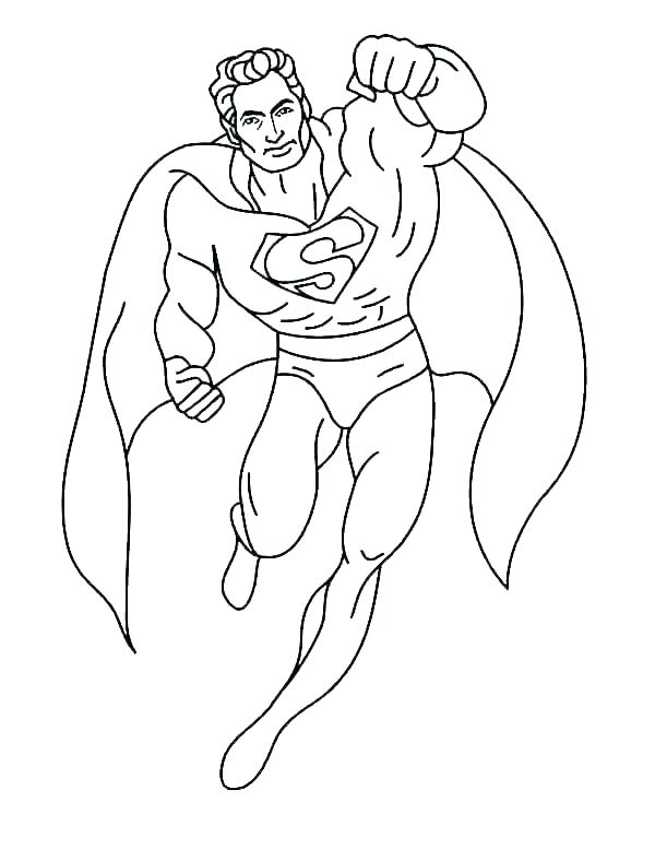 superman coloring pages kids