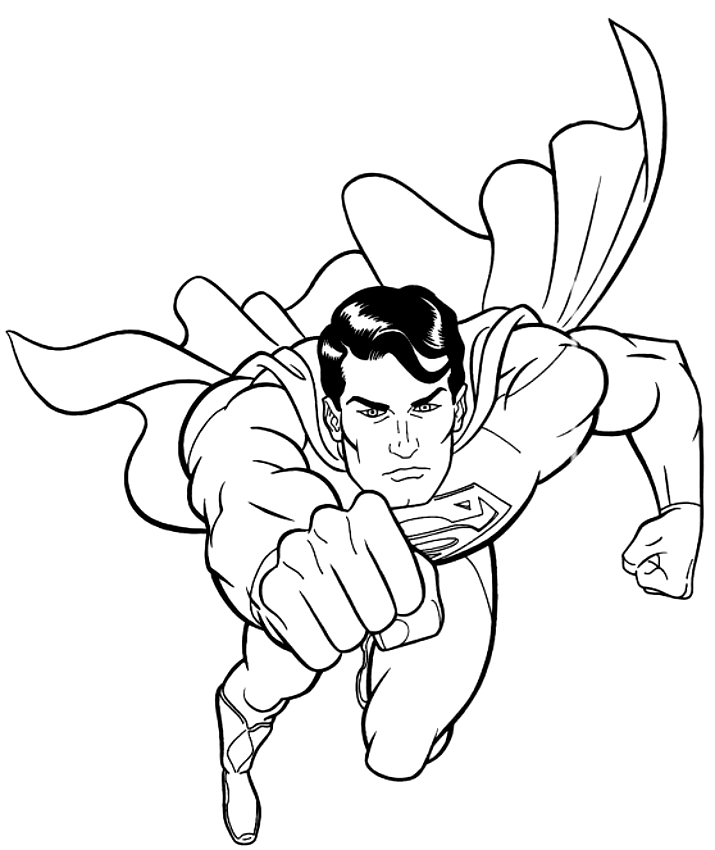 superman coloring pages print