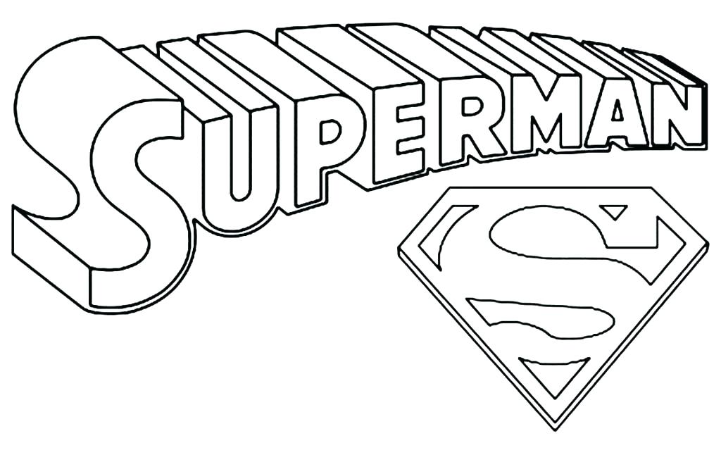 superman logo coloring pages