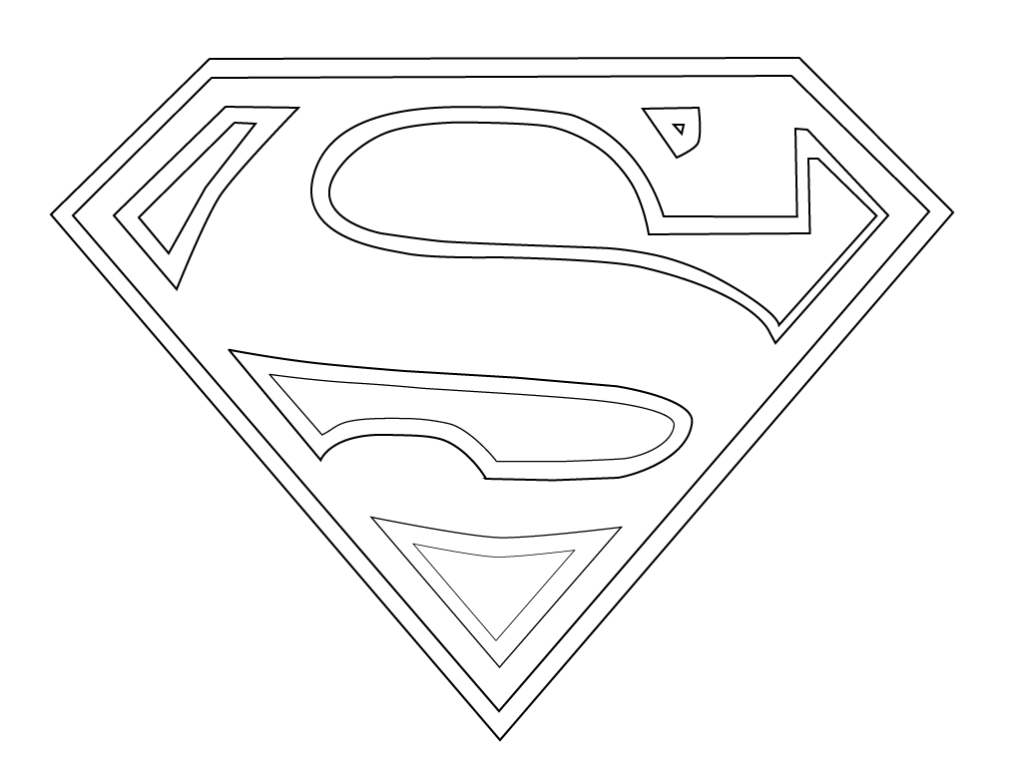 superman logo printable coloring pages