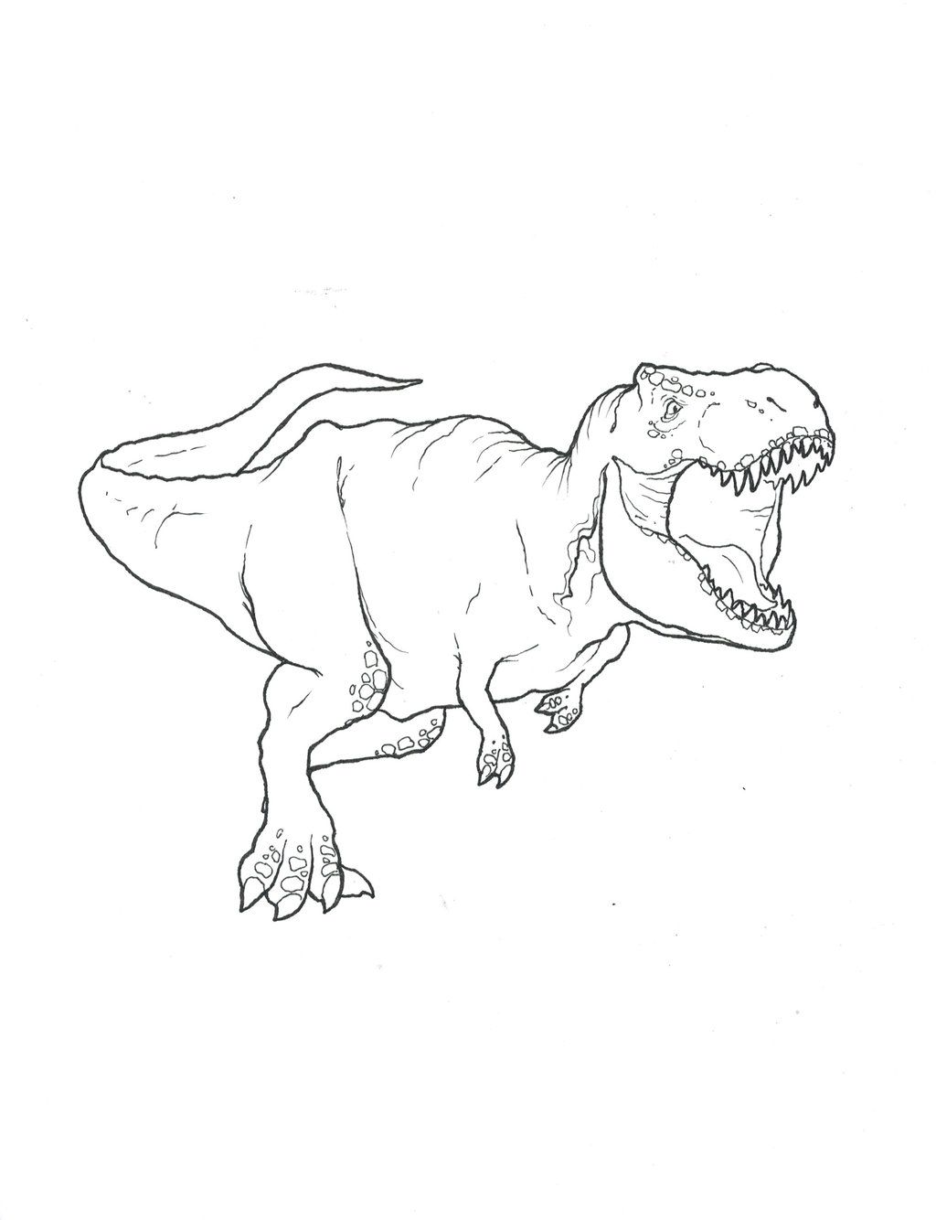 free t rex coloring pages