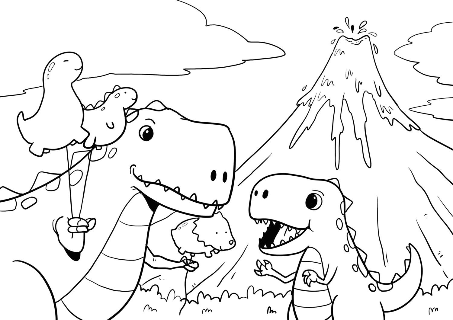 t rex coloring pages for preschoolers