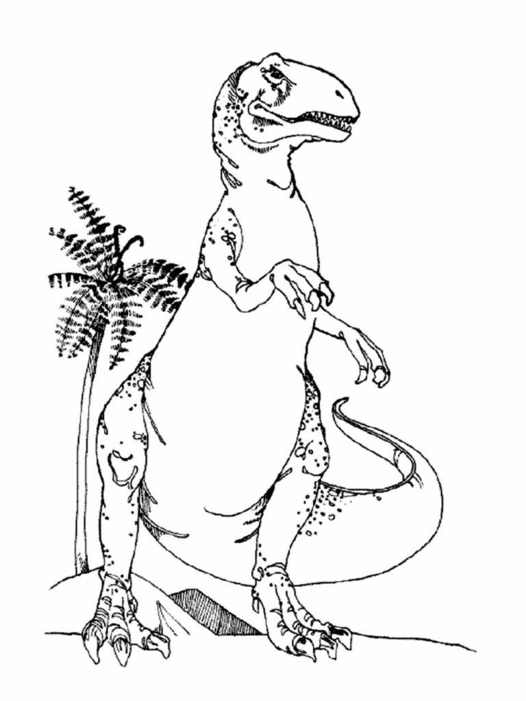 T Rex Coloring Pages PDF For Free - Coloringfolder.com