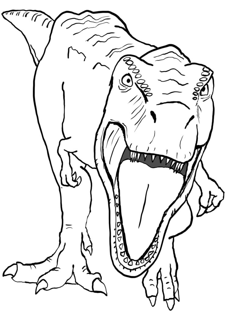 T Rex Coloring Pages PDF For Free - Coloringfolder.com