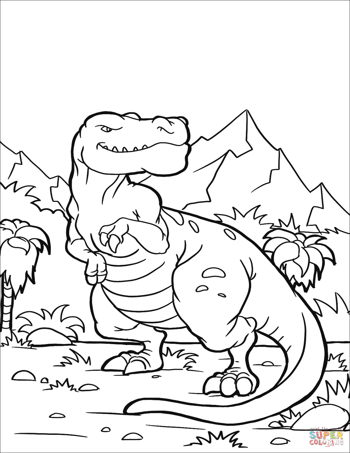 t rex printable coloring pages