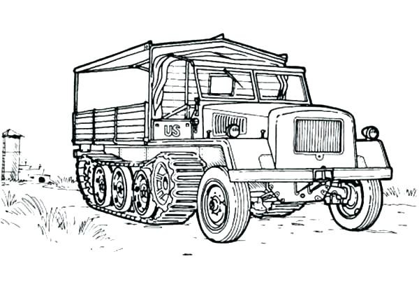 army truck coloring pages