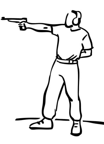 target shooting coloring pages