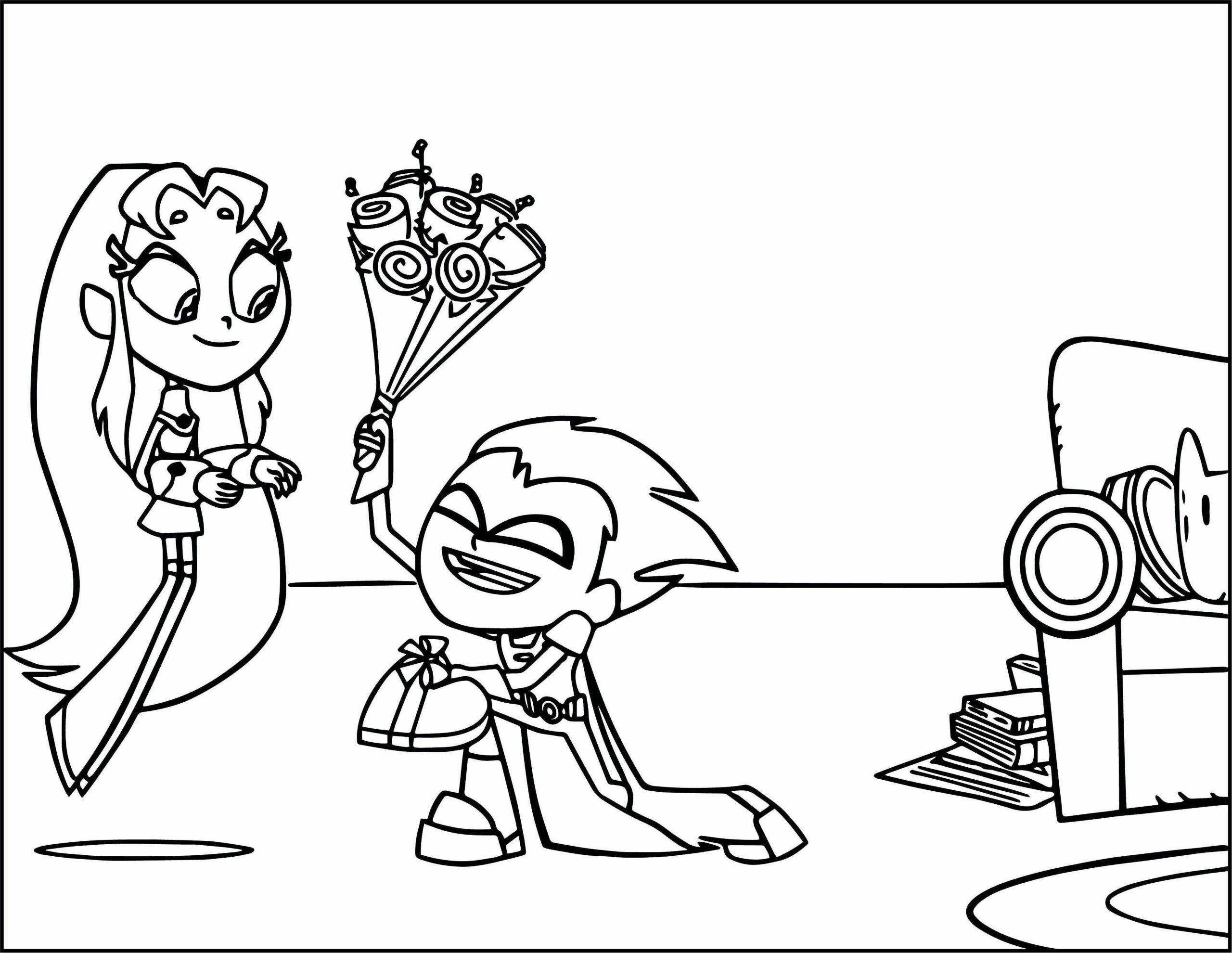 teen titans go starfire coloring pages