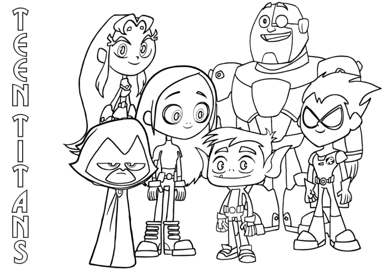 Teen Titans Coloring Pages PDF Free - Coloringfolder.com