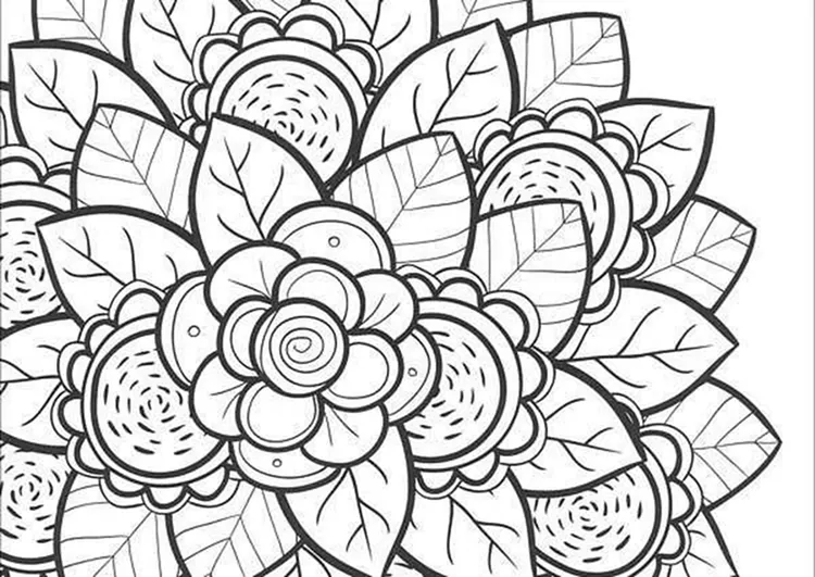 flower printable coloring pages for teens