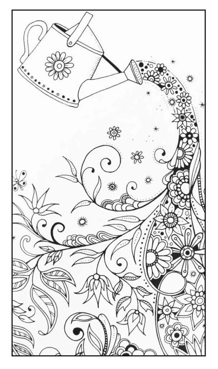 flower teenage coloring pages