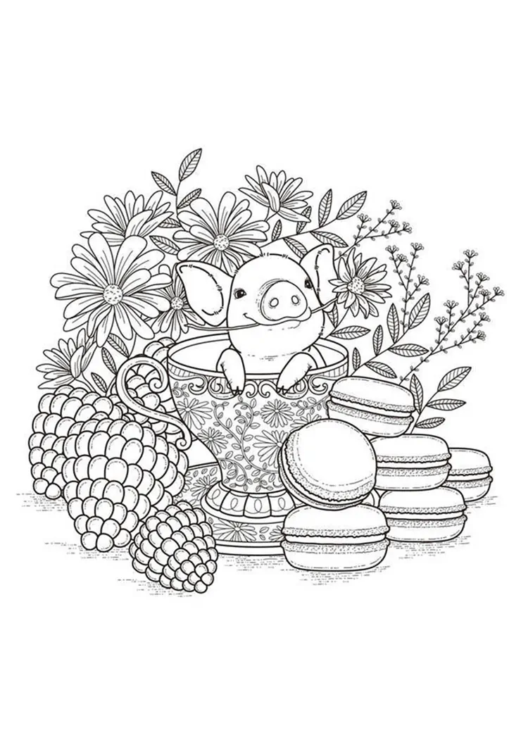 little piggy teen coloring pages