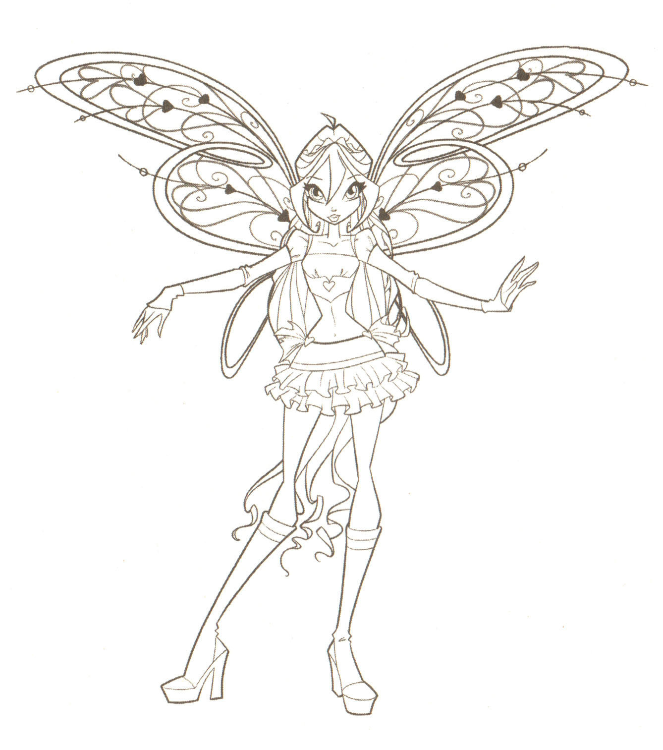 winx club bloom coloring pages