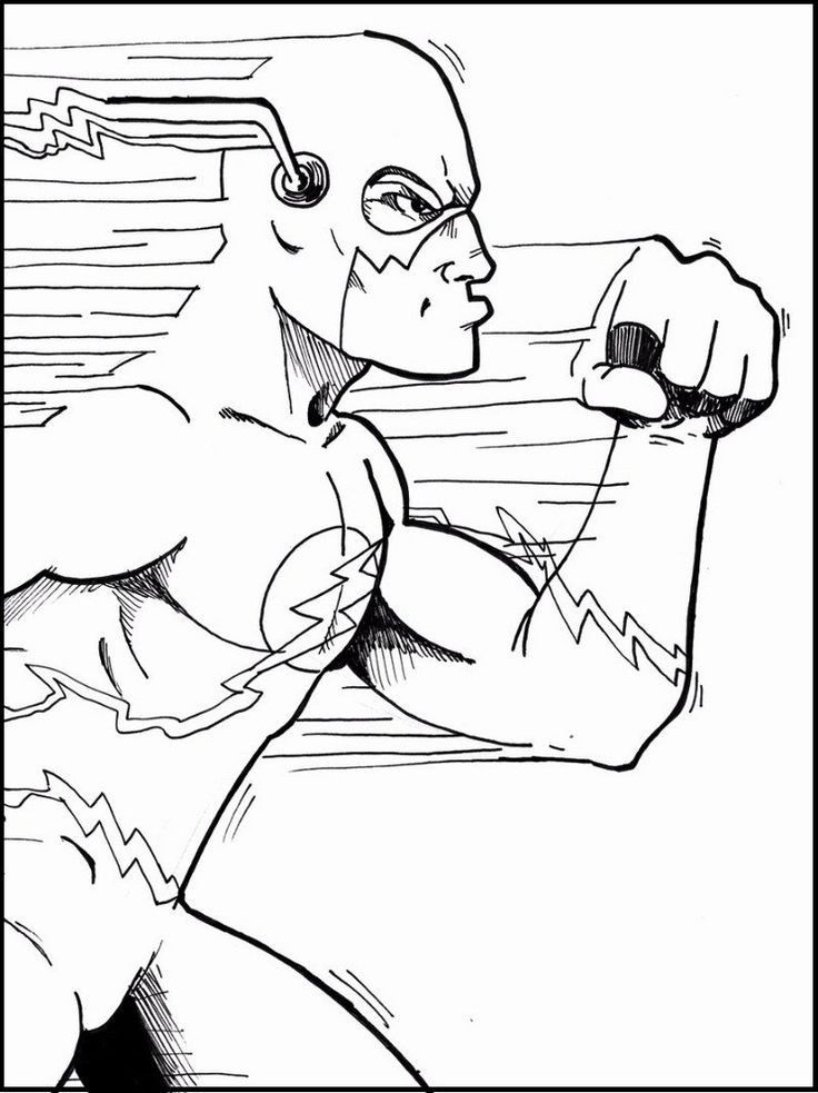 the flash coloring pages printable